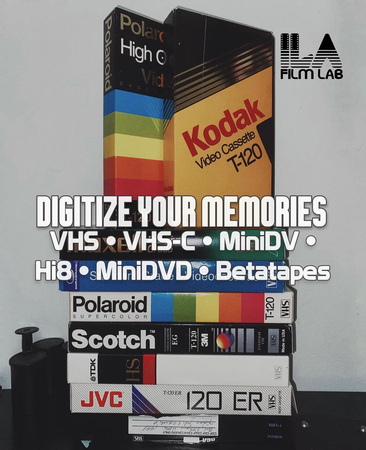 VHS (hi 8, 8mm, mini dvd, mini dv)Digitizing[single tape]